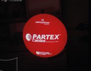 Partex Cables round light box signage