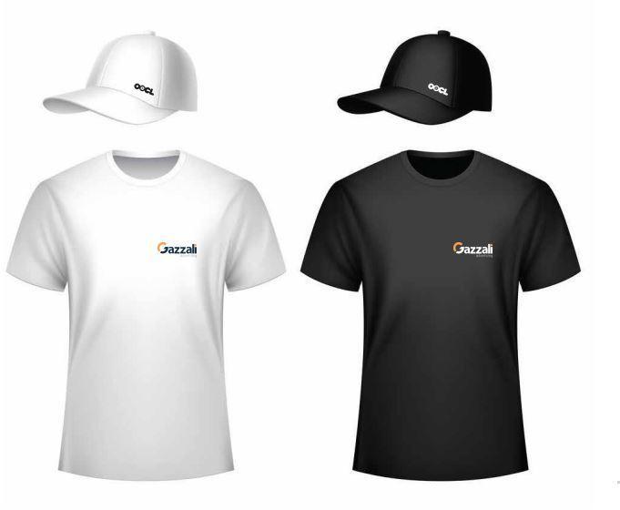 Branded caps and t-shirts